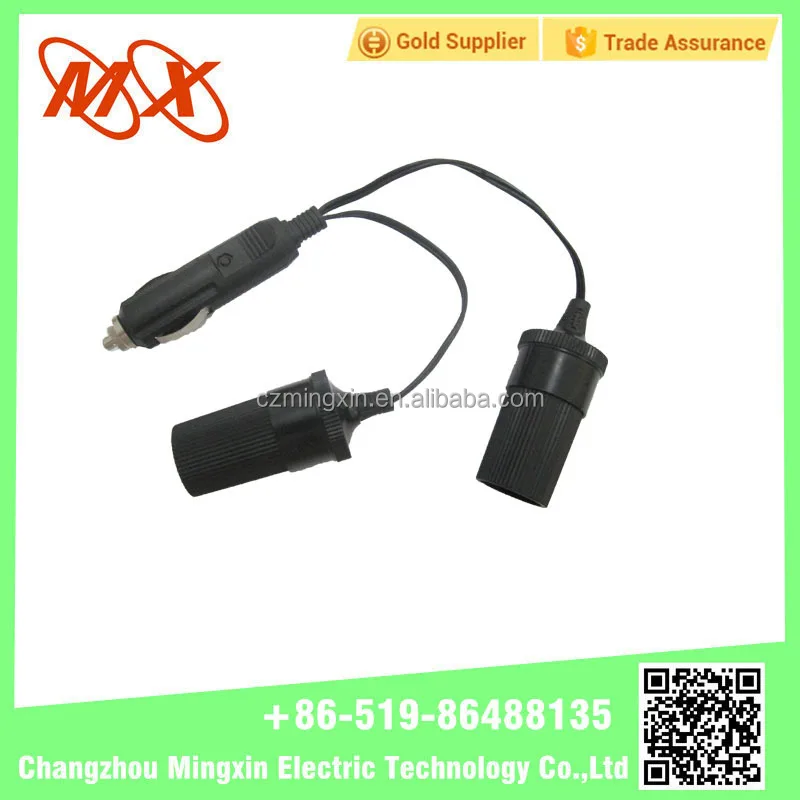 Высокое качество 12 В автомобильного прикуривателя разъем с двумя процессорными гнездами