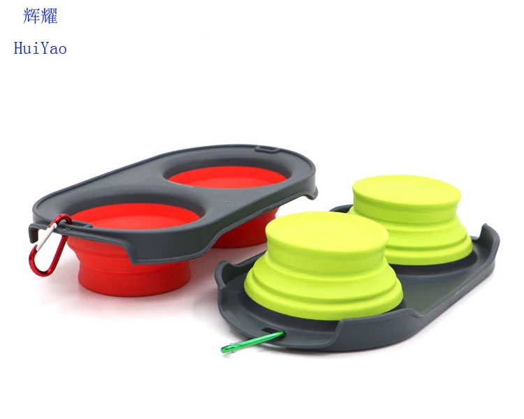 
hot selling pet double bowl pet food bowl 2 pet bowl 