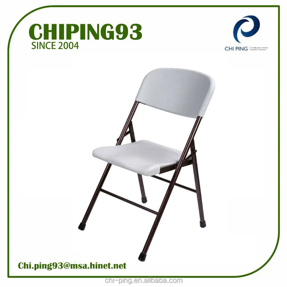 Folding chair with Iron frame office chair and plastic seat folding chair