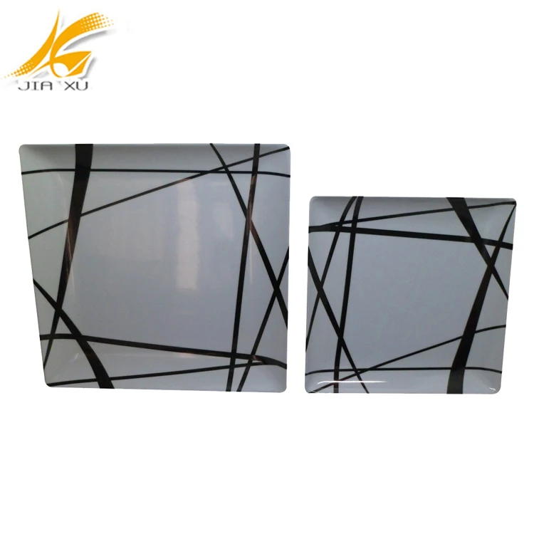 16pcs melamine square plate and bowl dinner set wholesale melamine tableware