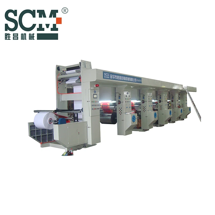 
SCM rotogravure printing machine 4 color pet printing machine paper printing machine price 