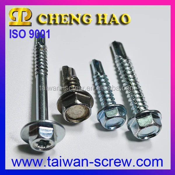 7504K Stainless Steel Hex Head Bolt Self Drilling TEK Roofing Screws