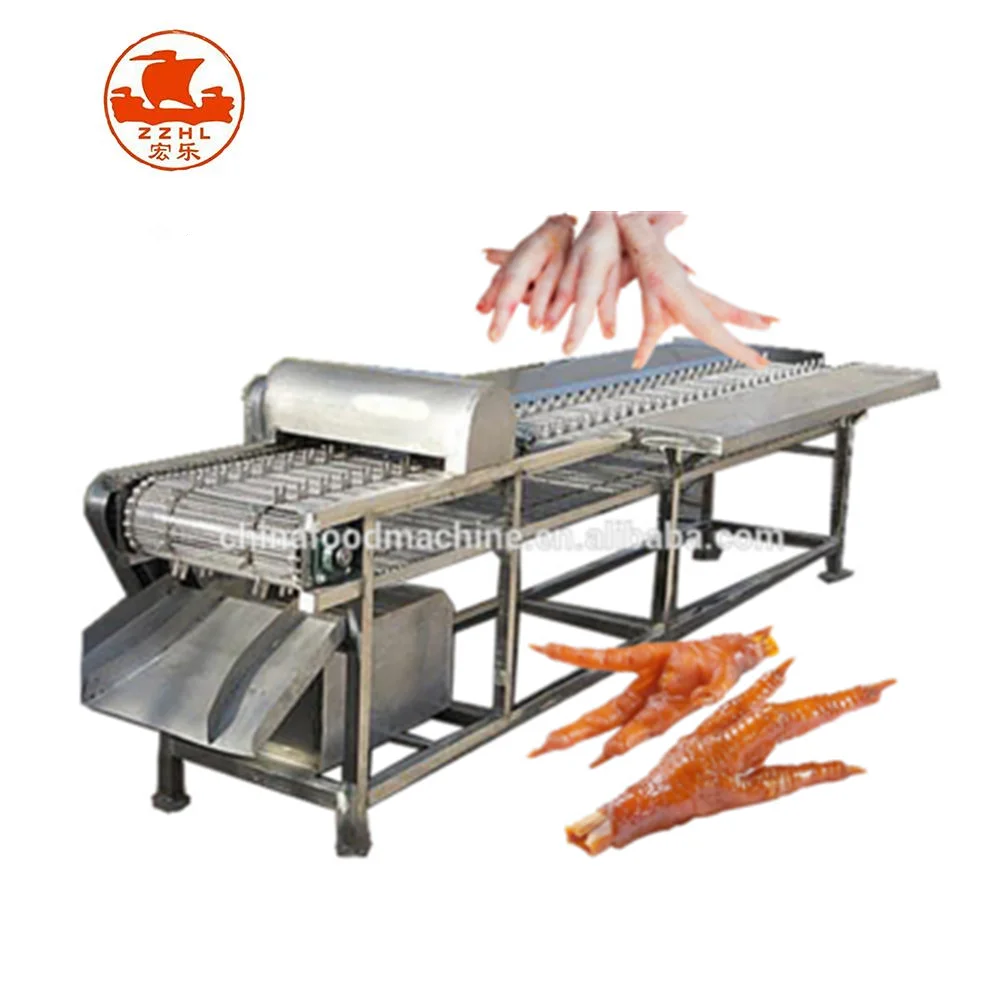 Automatic Chicken Feet Cleaning Blanching Peeling Cutting Machine Processing Line Chicken Feather Removal Machine
