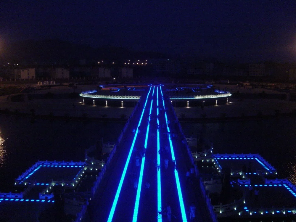 
Outdoor RGB led glass brick 200*100 solar garden lights led floor tiles 