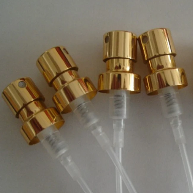 Aluminum screw perfume spray pump with safety clip