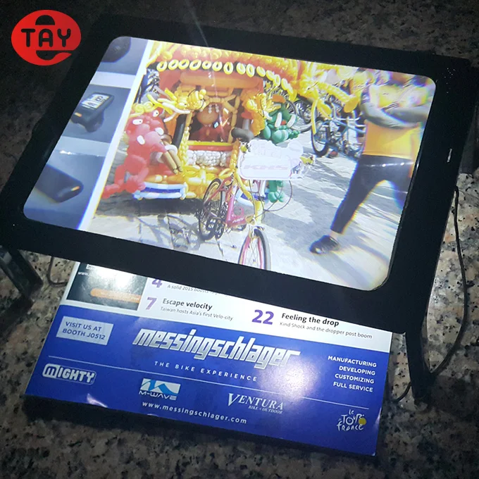 lighted magnified standing desk lamp foldable desk type a4 binocular hands free magnifier for visually impaired