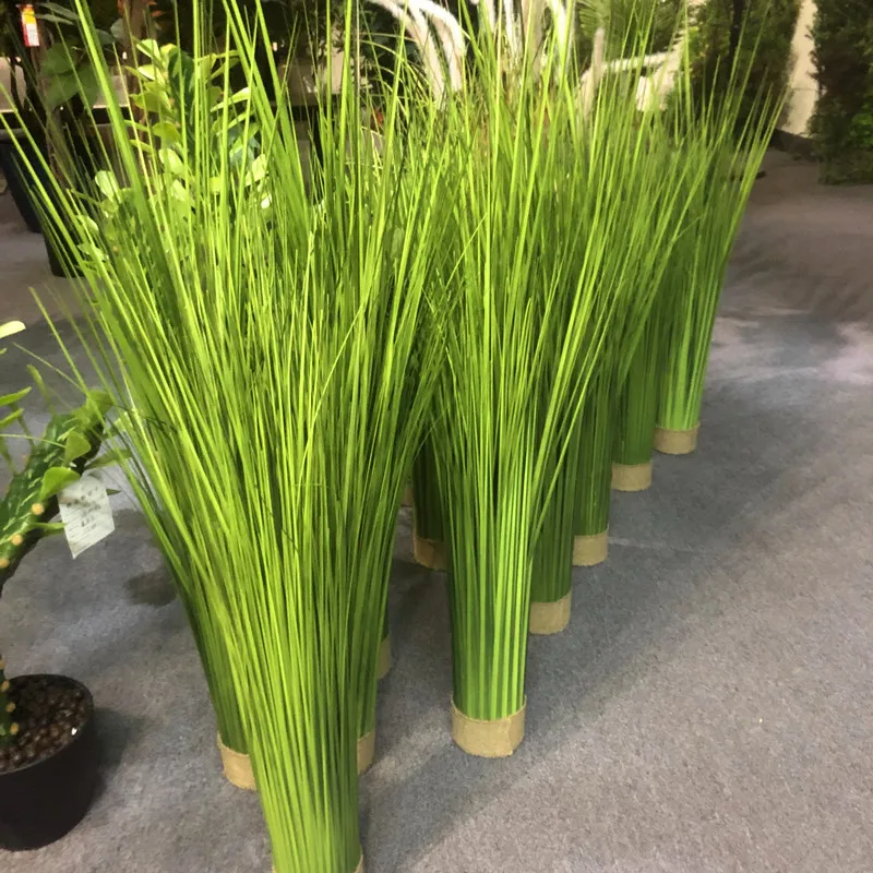 High quality home garden hotel decoration plastic tall dog tail desert plants artificial onion grass potting