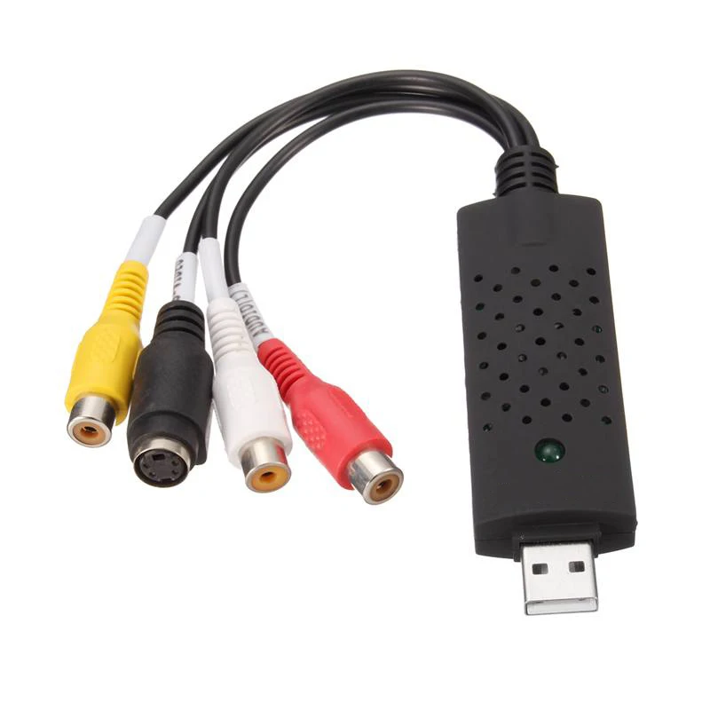 10 NTSC USB Video Capture Card TV Tuner CCTV VCR DVD HDTV Audio Adapter Converter Connector for Win Video Game on PC/Laptop