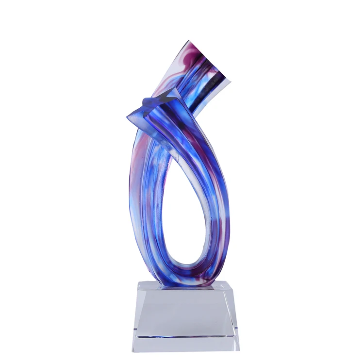 
Factory Selling High Quality Anniversary Awards Star Liuli Glazed Trophy for Annual Awards 