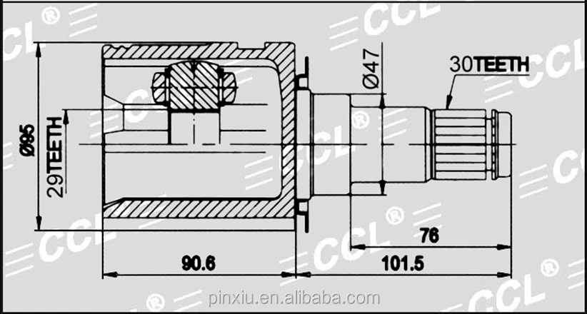 CCL INNER CV JOINT FOR TOYOTA HILUX VIGO OEM:43040-0K010