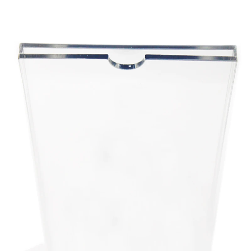 wholesale pop clear acrylic rotating card display stand 3 sides sign holder