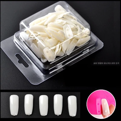 100 tips Natural Replaceable Nail Tips for Nail Art Uv gel polish Color Display Chart Practice Shelf Tips Holder