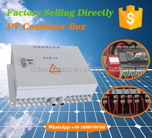 on/off grid solar power system 10 input 2 output Stainless steel DC combiner box with fuse
