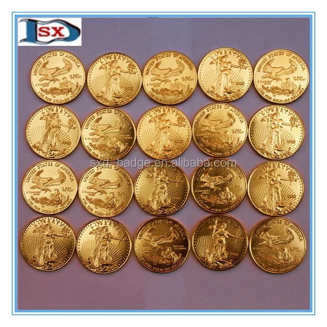 
One Troy ounce Warking Liberty tungsten gold plated American eagle coin for collectible and art 