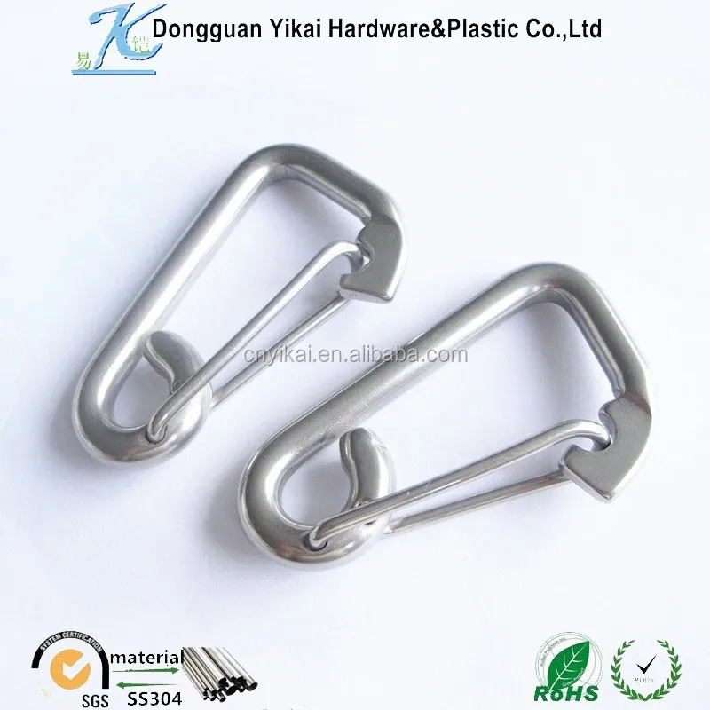 metal keychain,big size snap hook,spring clip snap handbag hook stainless steel
