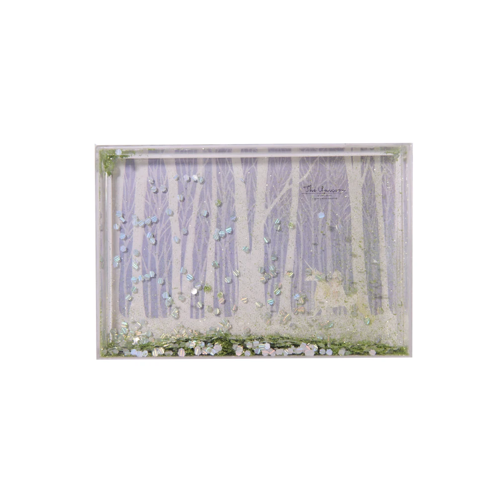 photo frame water globe custom glitter snowglobe photo frame Liquid photo frame