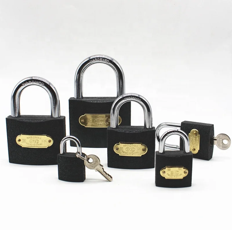 
Customized high quality long short shackle heavy duty 361-367 grey color paint iron padlock grey iron padlock 