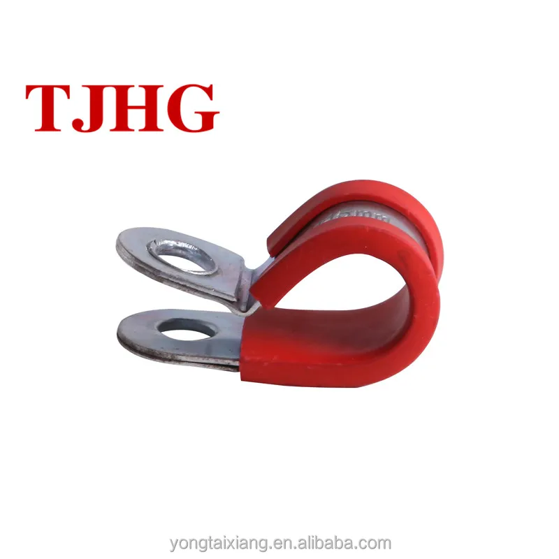 
P Type Rubber Clamp EPDM Rubber Lined Hose Clamp 