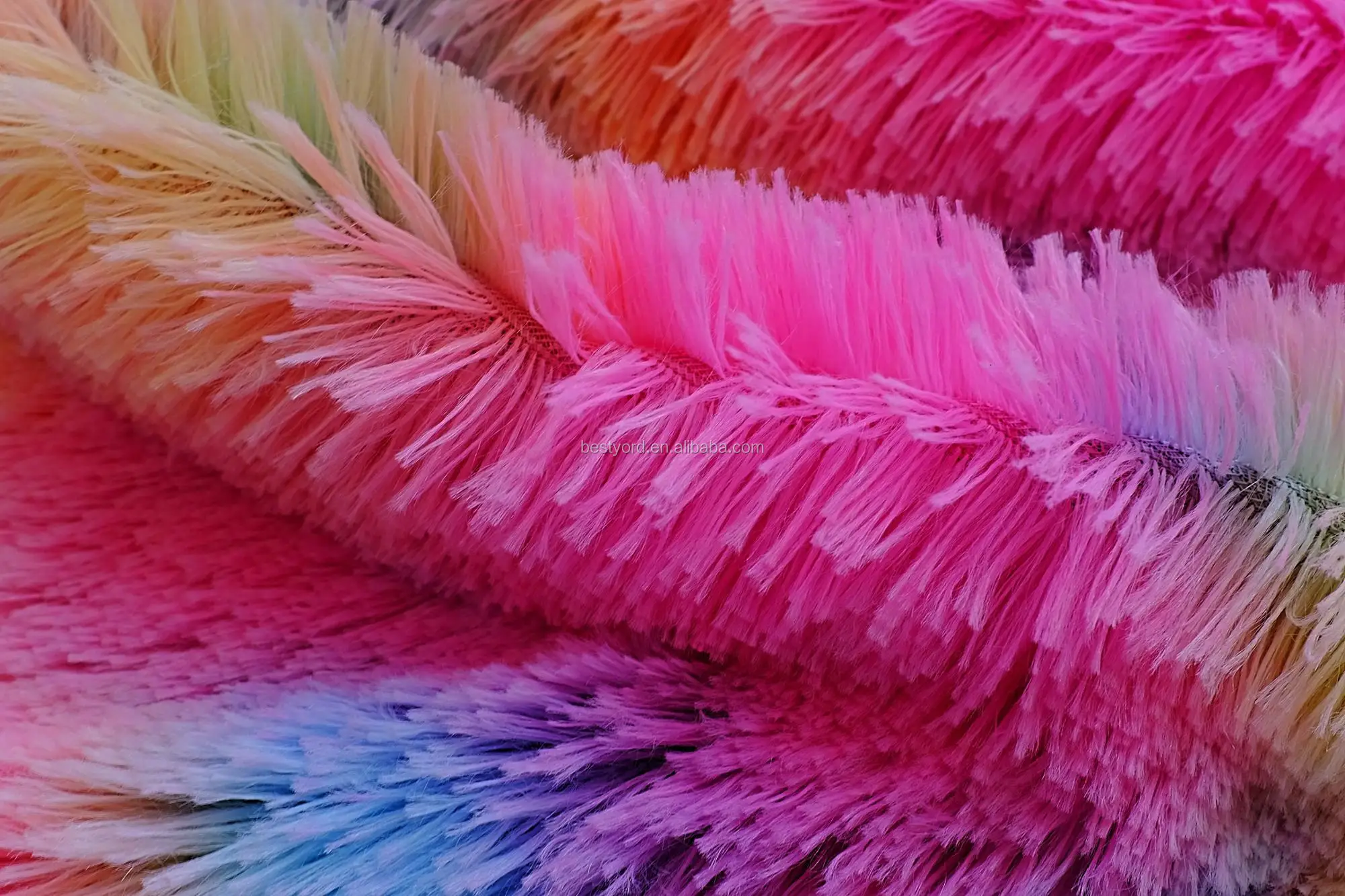 Окрашенная вручную плюшевая ткань