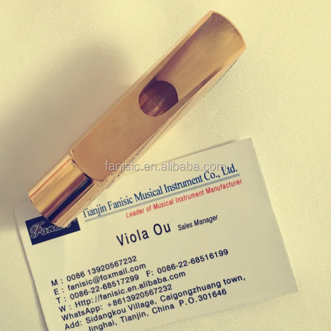 Metal mouthpiece for alto saxophone sax gold plated size 7