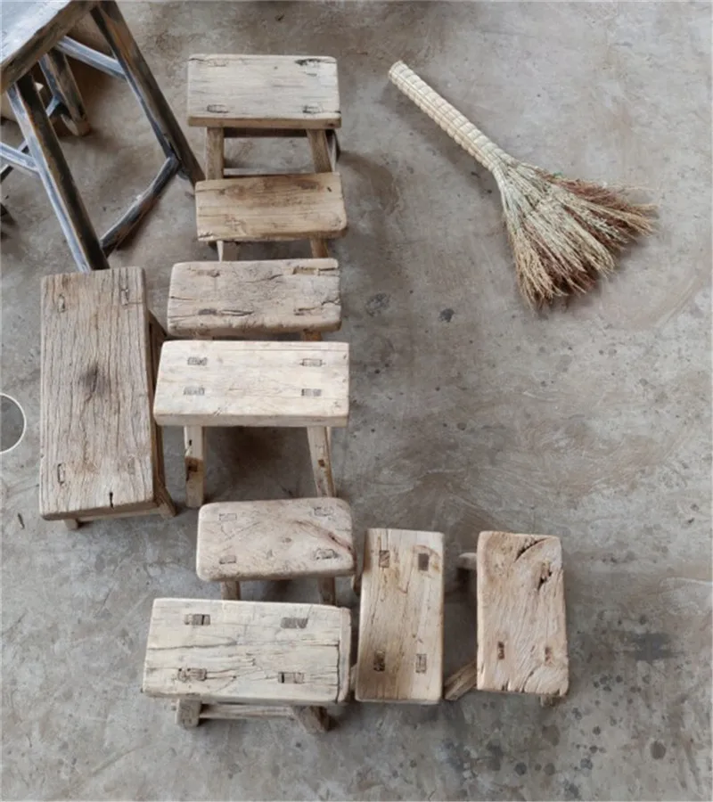 Antique Chinese vintage traditional wood cheap Shandong small stool