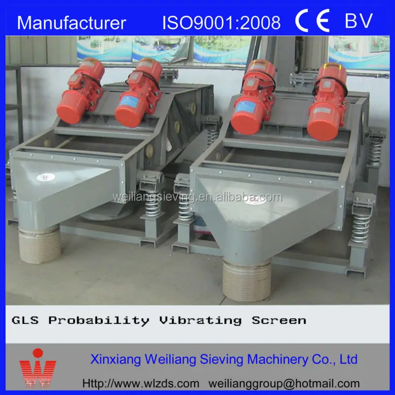big output 2mm double layer GLS probability vibrating screen for ore copper iron mineral mining