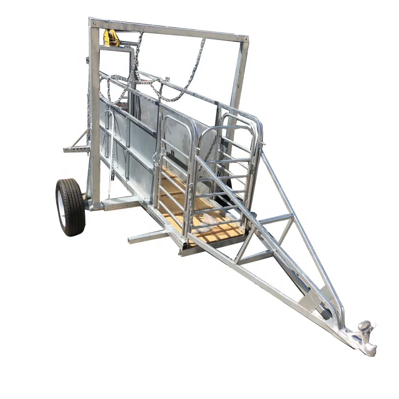  Портативный оцинкованный трейлер для перевозки овец прицеп скота фермы