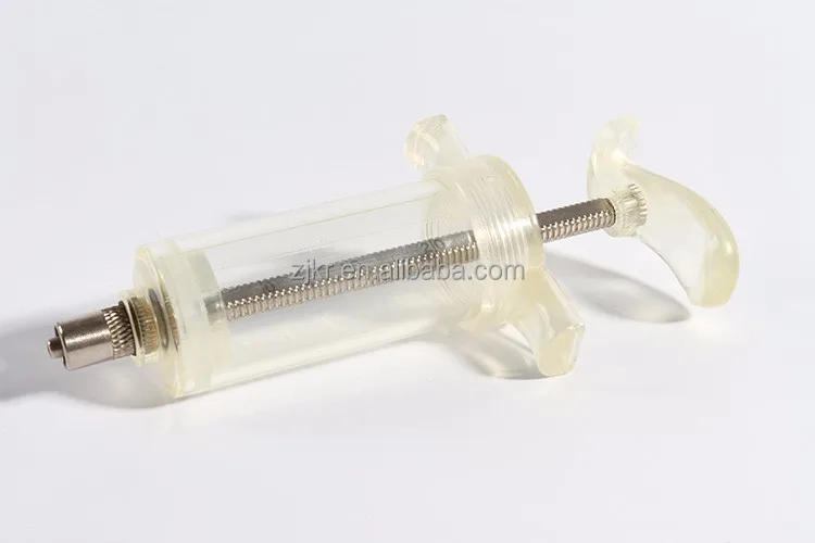 KD304 veterinary plastic steel TPX/PC 10ml 20ml 30ml 50ml vaccinator syringe with graduation for animals