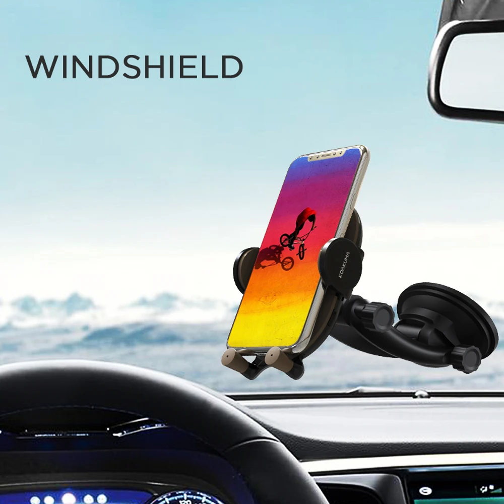 
2 In 1 Car Phone Holder With Wireless Charge, High Quality Plastic Phone Holder 