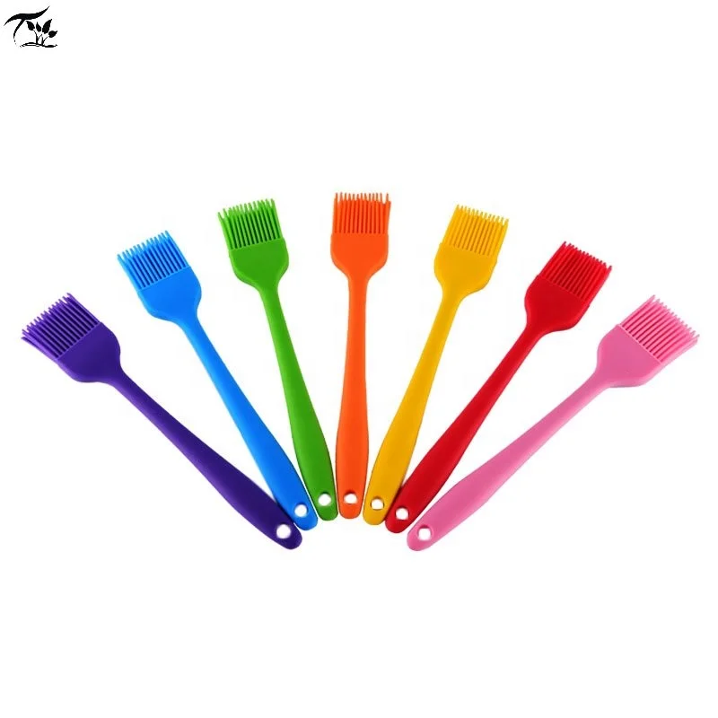 
Heat Resistance Grilling BBQ Brush Silicone Oil Brush with Steel Bar Handle 