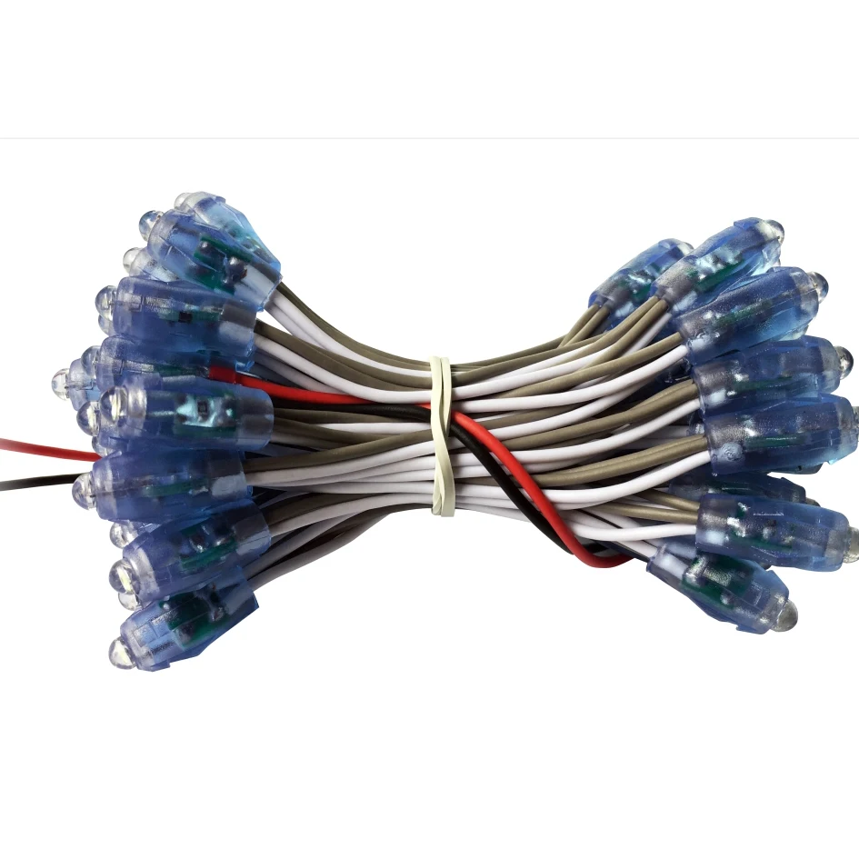 waterproof 9mm decorative strawhat single color LED light string for channel letter or logo