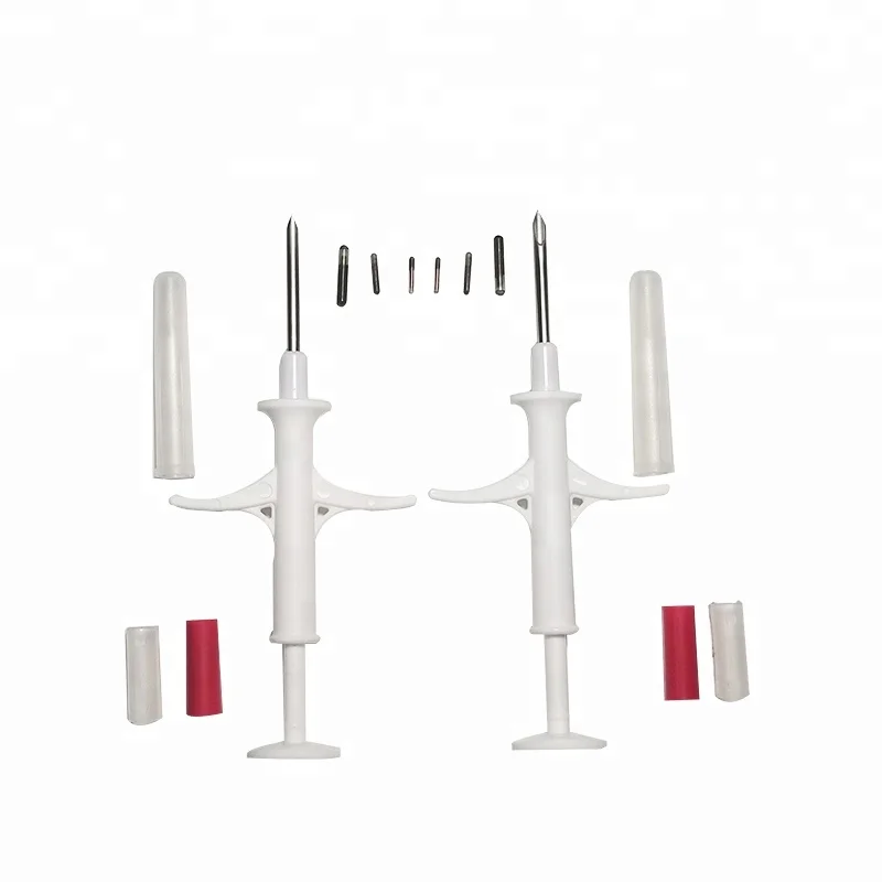 1,4*8 мм RFID ICAR утвержден транспондер чип стеклянная трубка инжектор с иглой