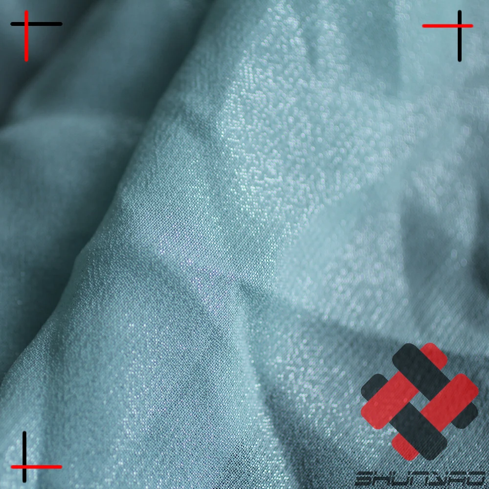 polyester bronzed silver foil chiffon shimmer fabric