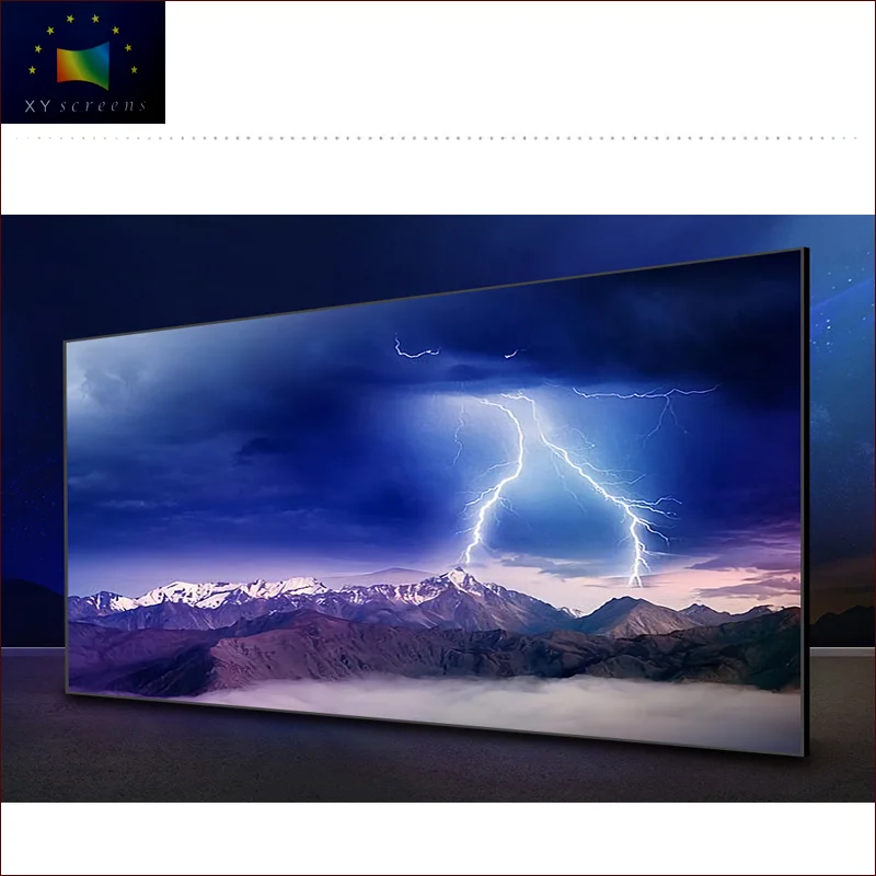 80inch Anti-Light Eye-Protecting Narrow Frame UST PET Projector Screen for Laser Projector TV