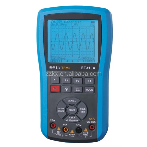 Горячая DSO 50 мс/с цифровой Ручной осциллограф с 4000 Граф авто-Диапазон Цифровой мультиметр, измеряющий истинные квадратичные значения ET310A