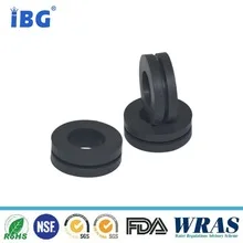 Custom molded silicone rubber grommet stopper with hole