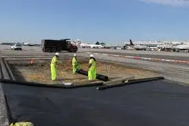 High Strength PP woven geotextile for aircraft and aeromodeling runway