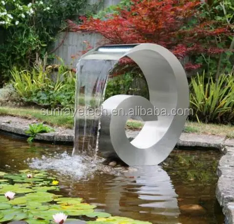 
stainless steel waterfall fountain spillway for swimming pool and garden pond garden cascade landscape 