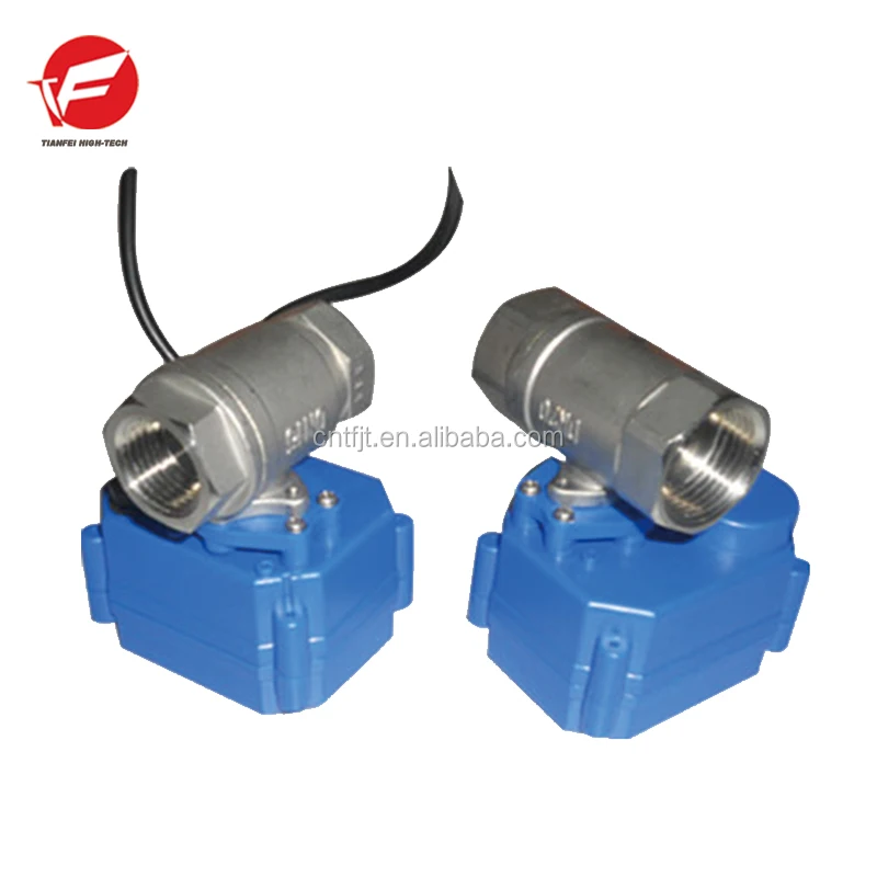 CWX-15Q/N 2-way electric water valve stainless steel material 3/4' DN20 automatic valve actuator DC12v with three wires CR02