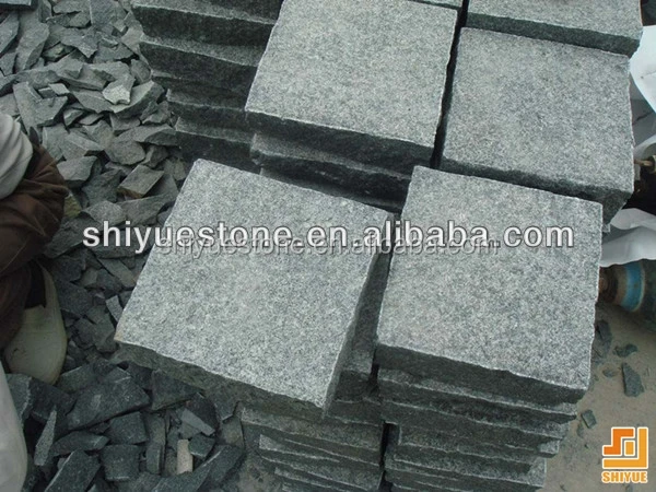 
G612 Granite cobblestone cube stone for sale 