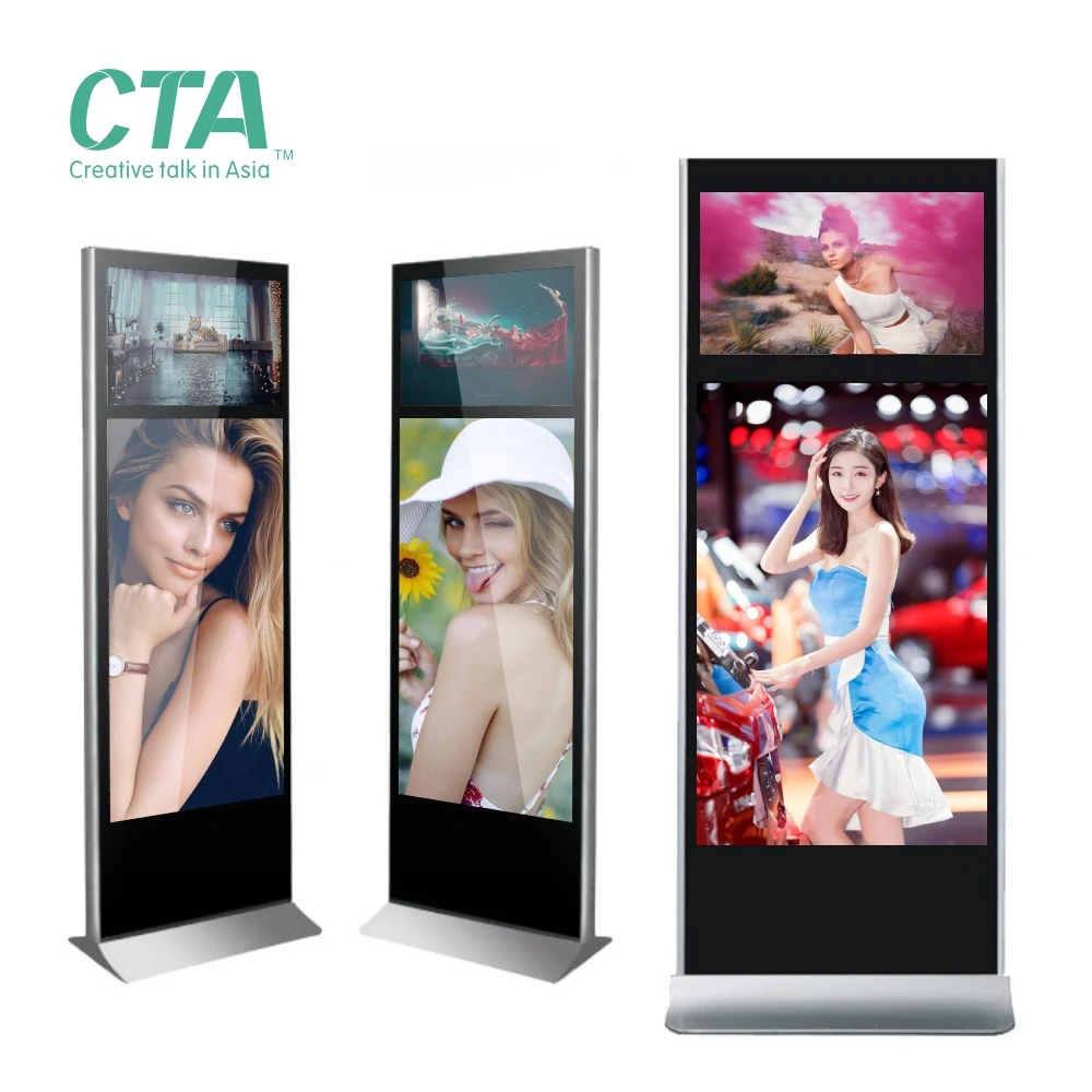 55 inch lcd touch screen advertising monitor with built-in camera for exhibition show