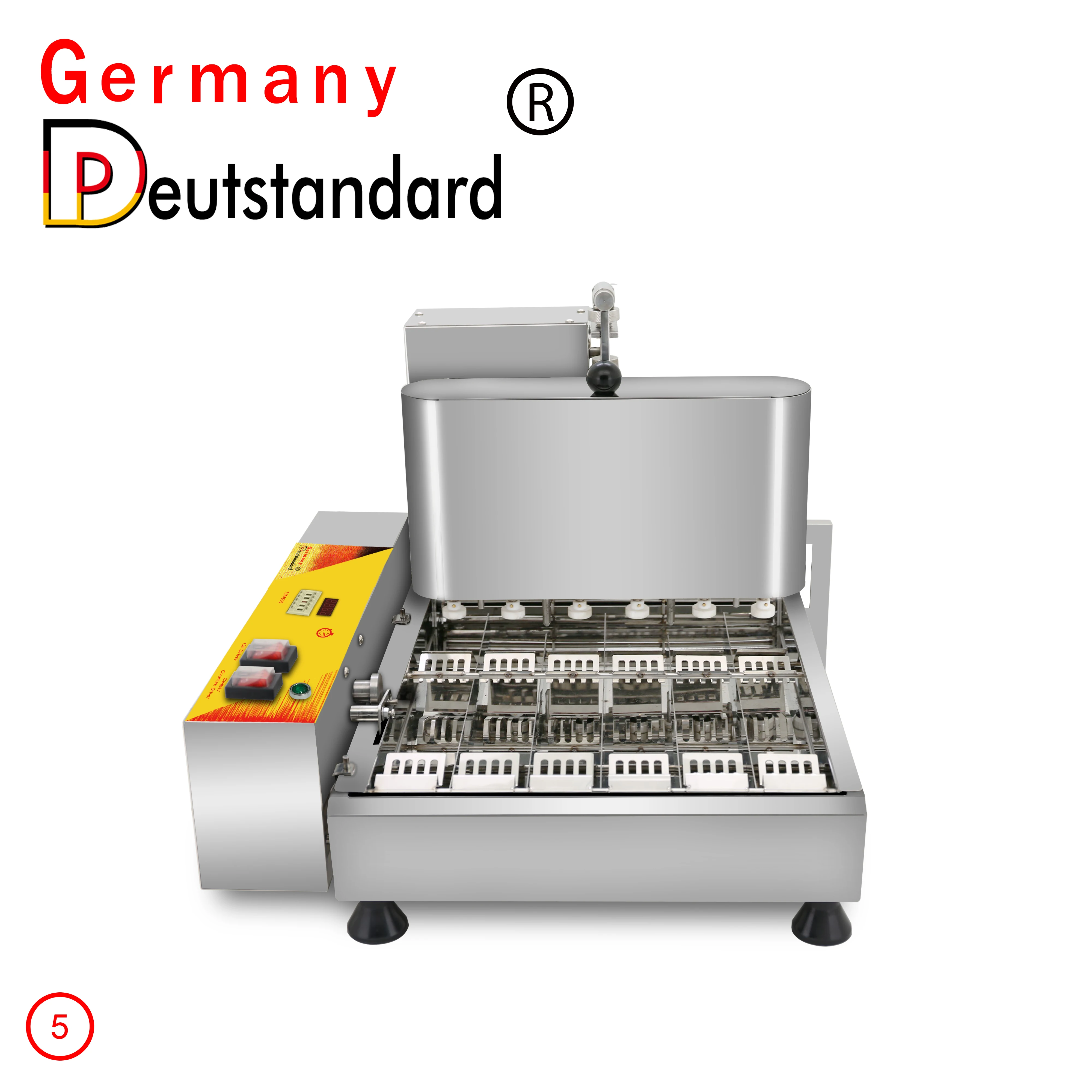 Коммерческие автоматическая пончик машина 6 рядов мини для изготовления пончиков с фритюрница с двумя решетками