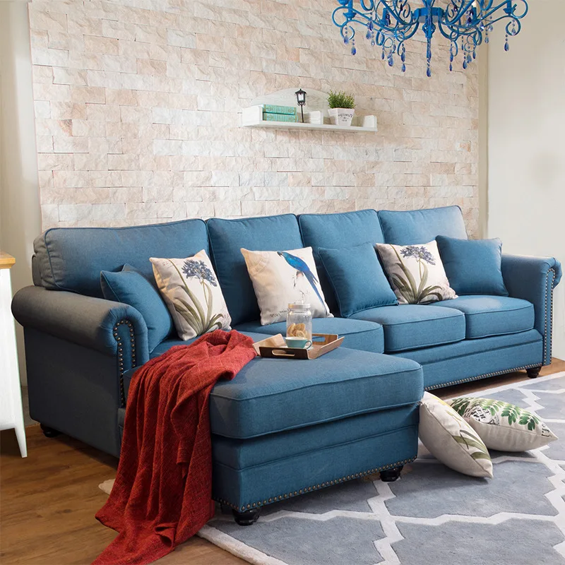 Home Furniture American Style Modern Living Room Fabric Sofa