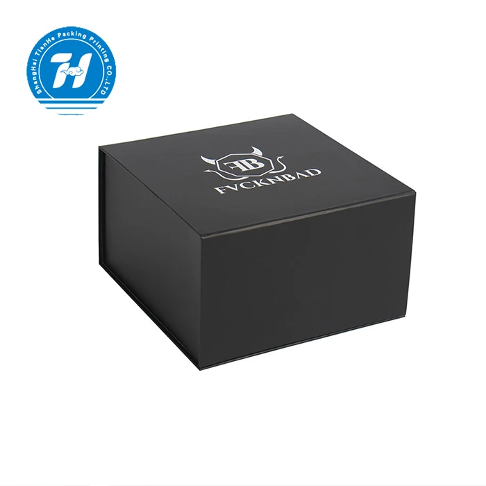 
Высококачественная элегантная складная черная коробка картонная коробка для шляп на продажу 