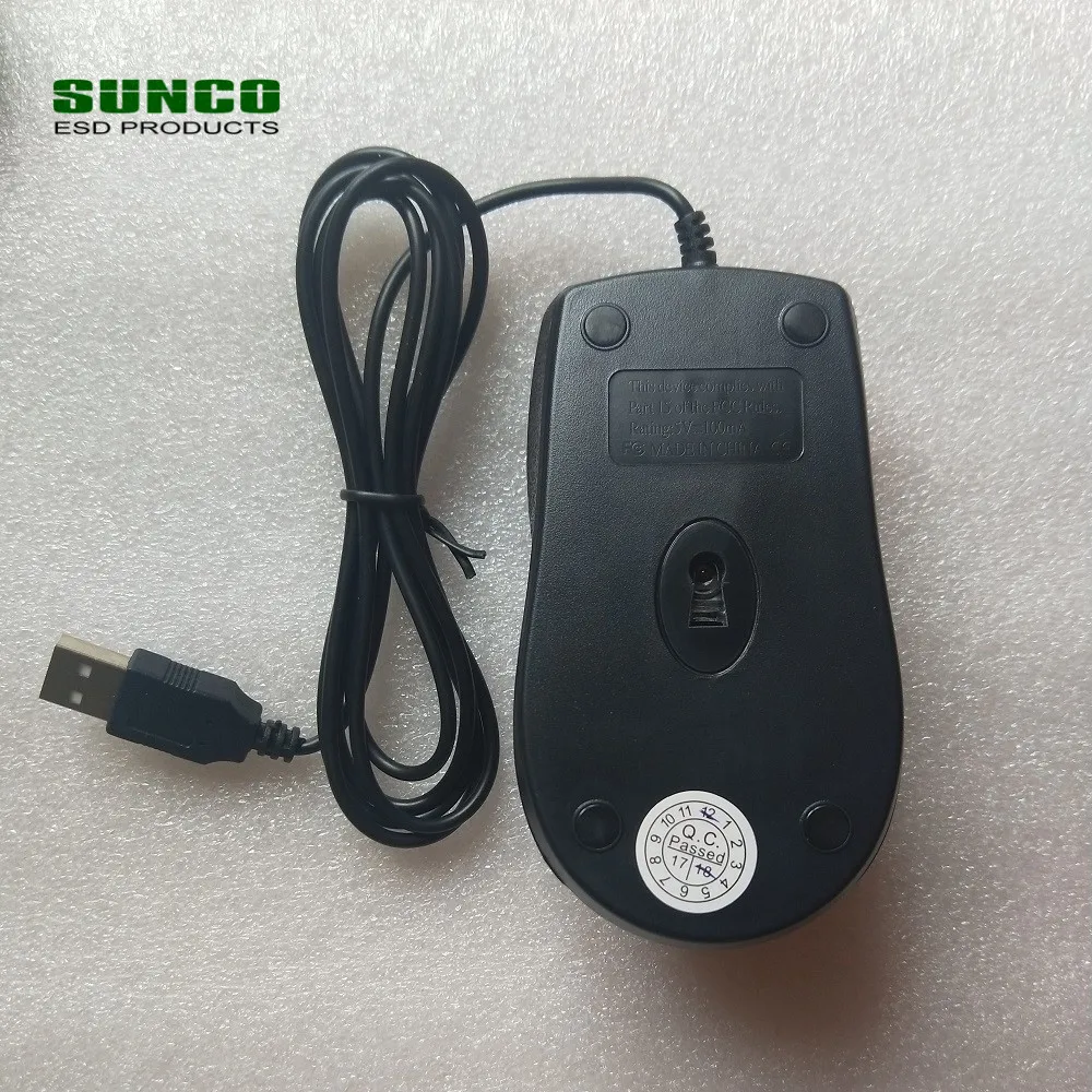 Free shipping Black Plastic Wired ESD Mouse for Computer in Cleanroom