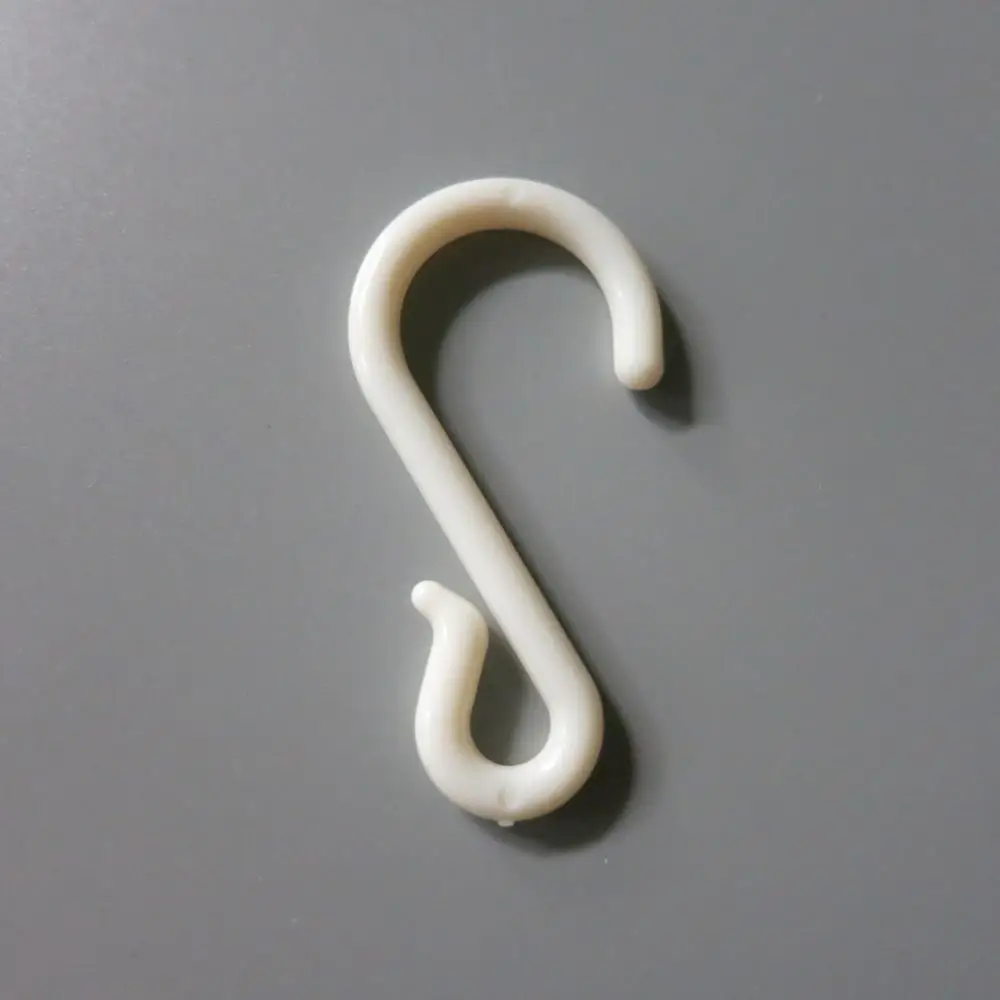 
displaying S hook in white for connecting 