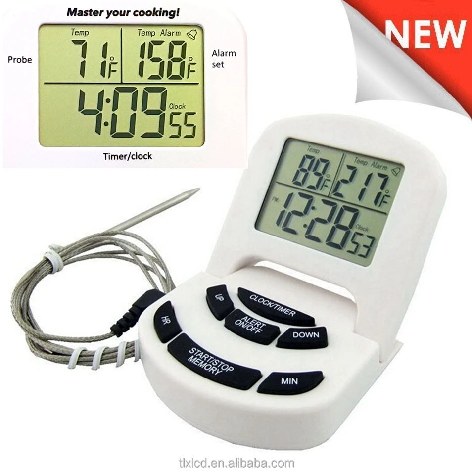 Multifunction Digital Cooking Thermometer/Timer for oven thermometer /bbq/Grill/pizza oven