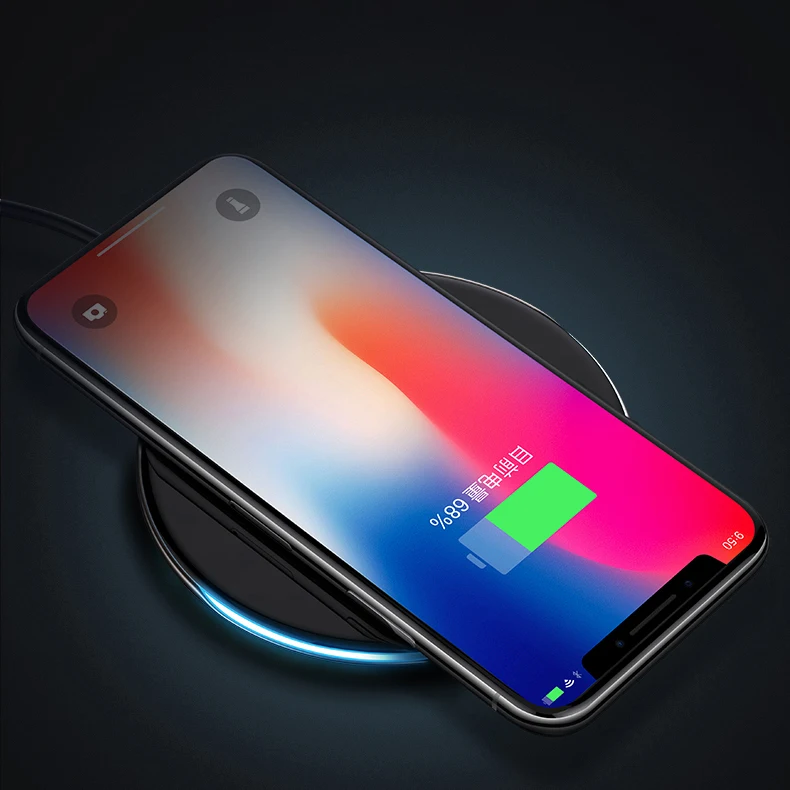 Беспроводное зарядное устройство DIVI Qi для iPhone, зеркальная быстрая Беспроводная зарядка для Samsung, беспроводное зарядное устройство USB