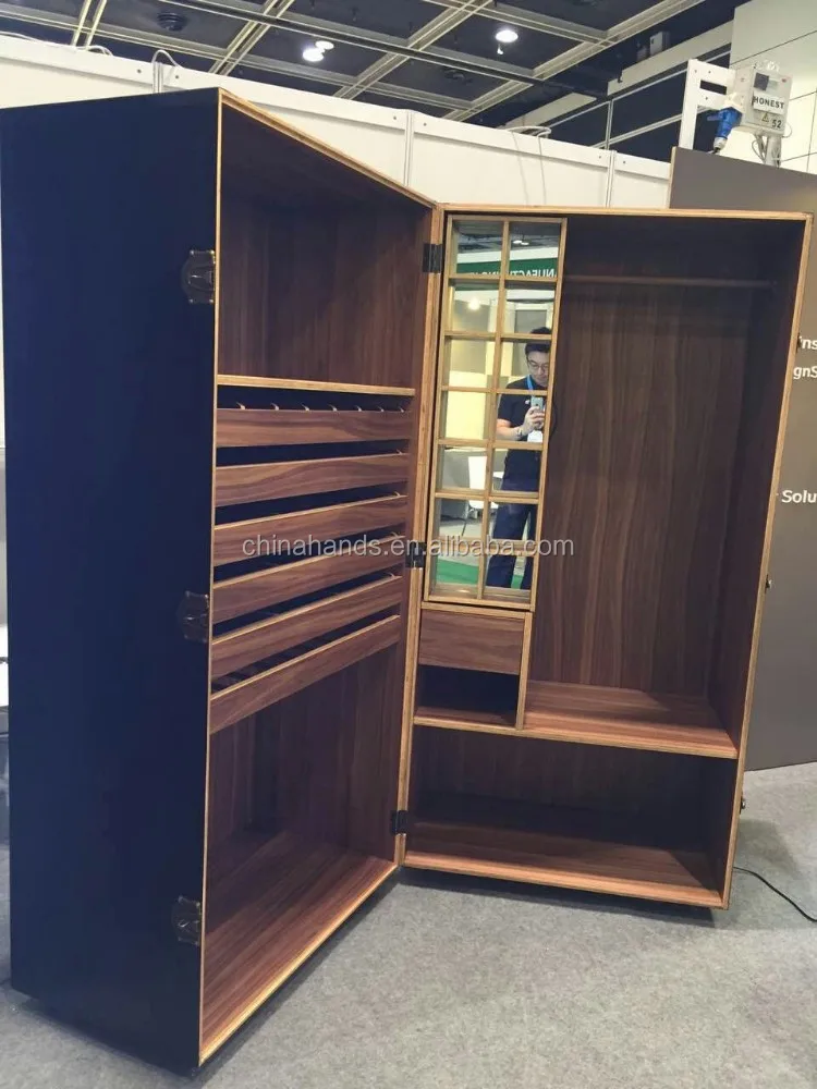 MoMA Furniture Latest Wooden Bedroom Dressing Wardrobe Cabinet Designs/Slide Open Chest Design