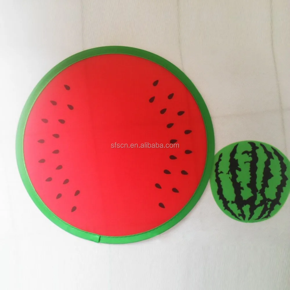 Promotional folding fan foldable nylon discfrisbee flying disc